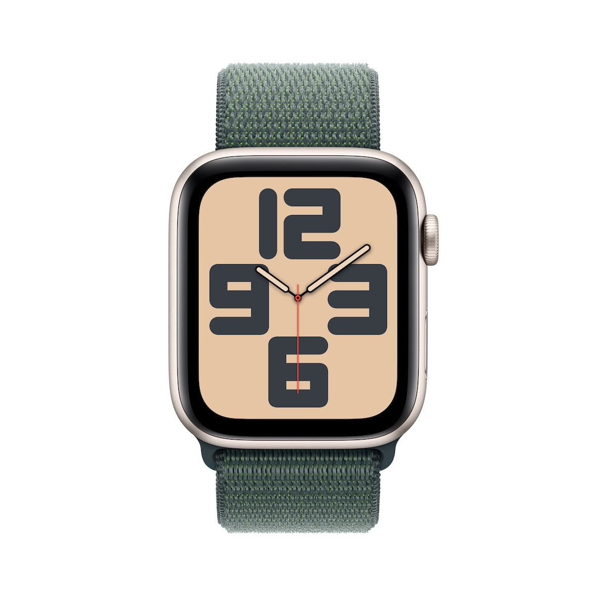 Resigilat: Apple Watch SE GPS, 44mm Starlight Aluminium Case, Lake Green Sport Loop - iSTYLE RO