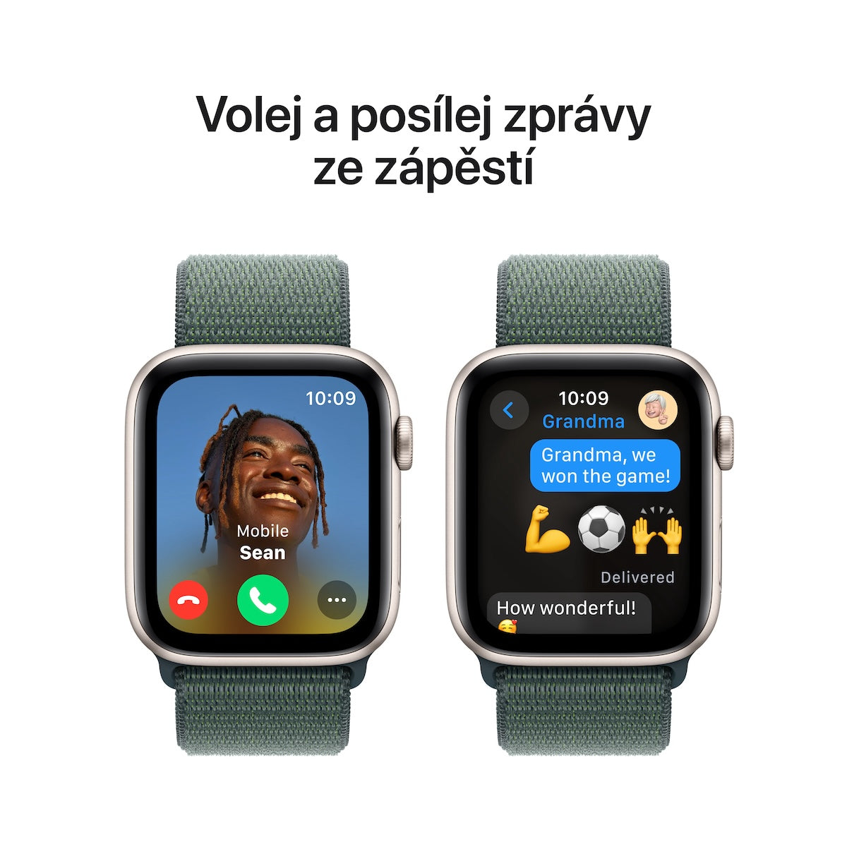 Resigilat: Apple Watch SE GPS, 44mm Starlight Aluminium Case, Lake Green Sport Loop - iSTYLE RO