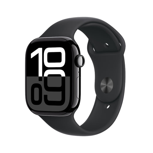 Resigilat: Apple Watch Series 10 GPS, 46mm Jet Black Aluminium Case, Black Sport Band - S/M - iSTYLE RO
