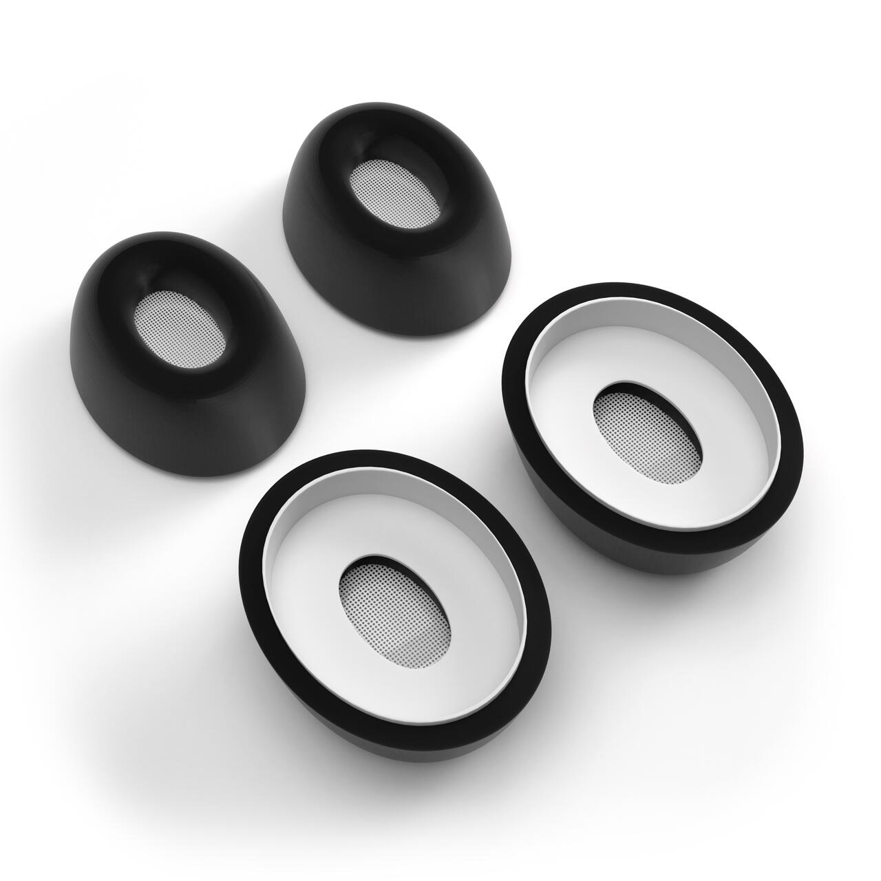 Set 4 dopuri NEXT ONE pentru AirPods S/M, Negru - iSTYLE RO