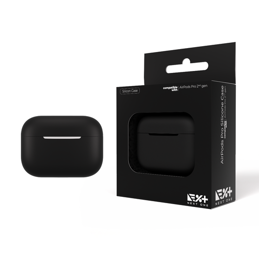 Husa de protectie NEXT ONE pentru AirPods Pro (gen.2), Silicon, Negru - iSTYLE RO