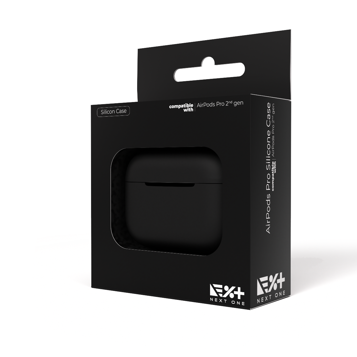 Husa de protectie NEXT ONE pentru AirPods Pro (gen.2), Silicon, Negru - iSTYLE RO