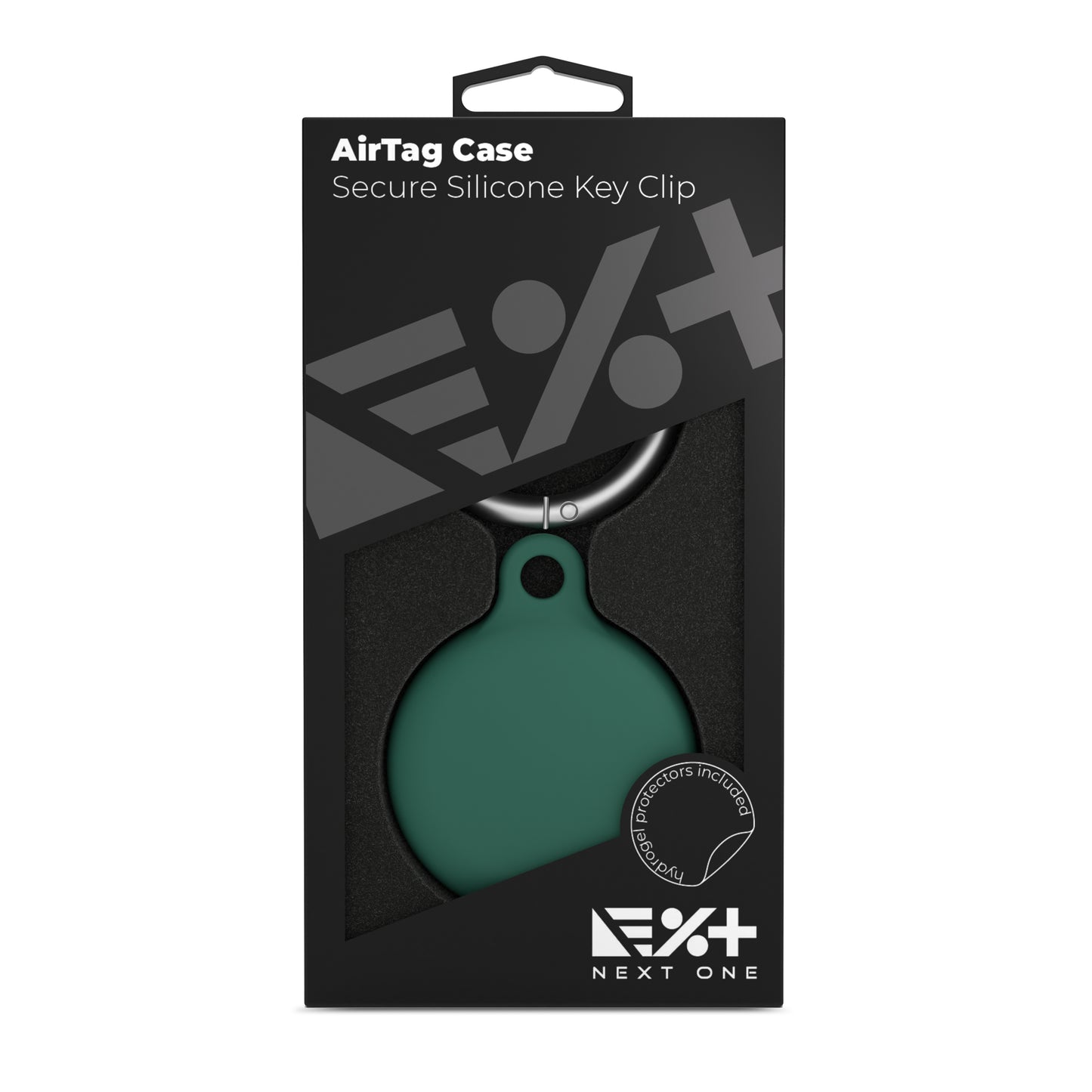 Breloc NEXT ONE pentru AirTag Silicon, Verde inchis - iSTYLE RO
