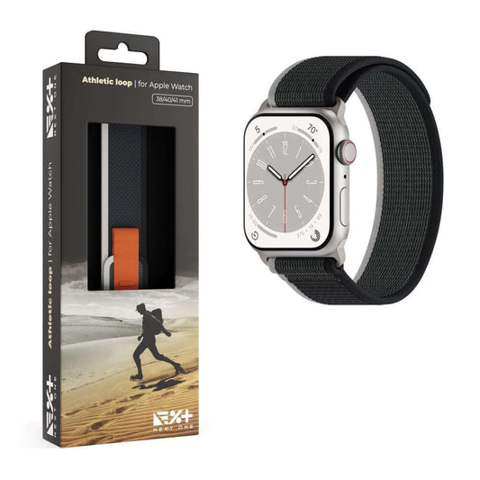 Curea NEXT ONE Athletic Loop pentru Apple Watch 41mm, Negru - iSTYLE RO