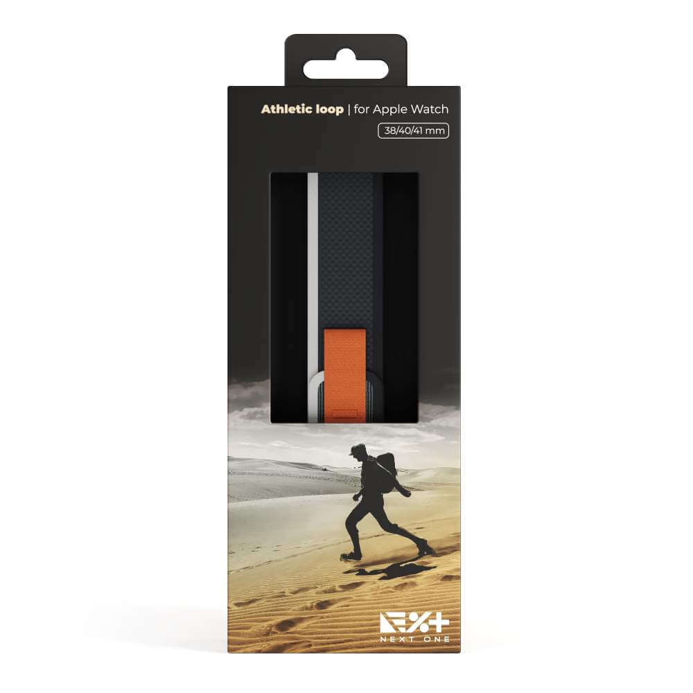 Curea NEXT ONE Athletic Loop pentru Apple Watch 41mm, Negru - iSTYLE RO