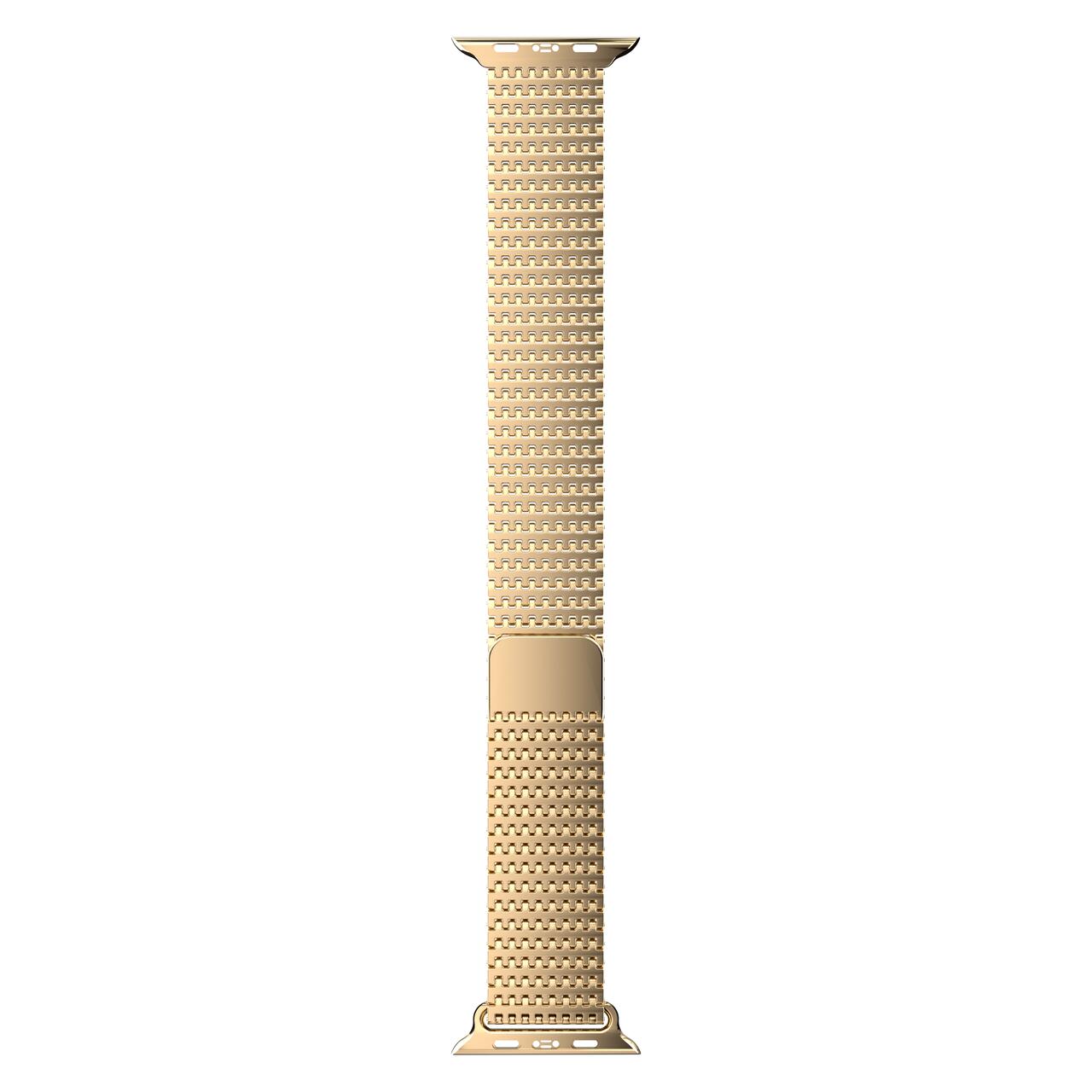 Curea metalica MESH NEXT ONE pentru Apple Watch 41/40/38 mm, Auriu - iSTYLE RO