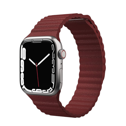 Curea NEXT ONE Leather Loop pentru Apple Watch 42-44mm, Claret - iSTYLE RO