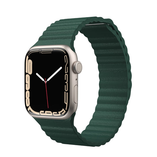 Curea NEXT ONE Leather Loop pentru Apple Watch 42-44mm, Leaf Green - iSTYLE RO