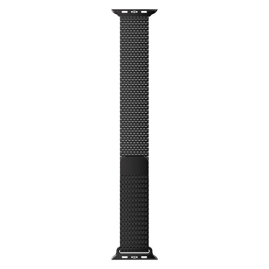 Curea metalica MESH NEXT ONE pentru Apple Watch 44/45/49 mm, Negru - iSTYLE RO