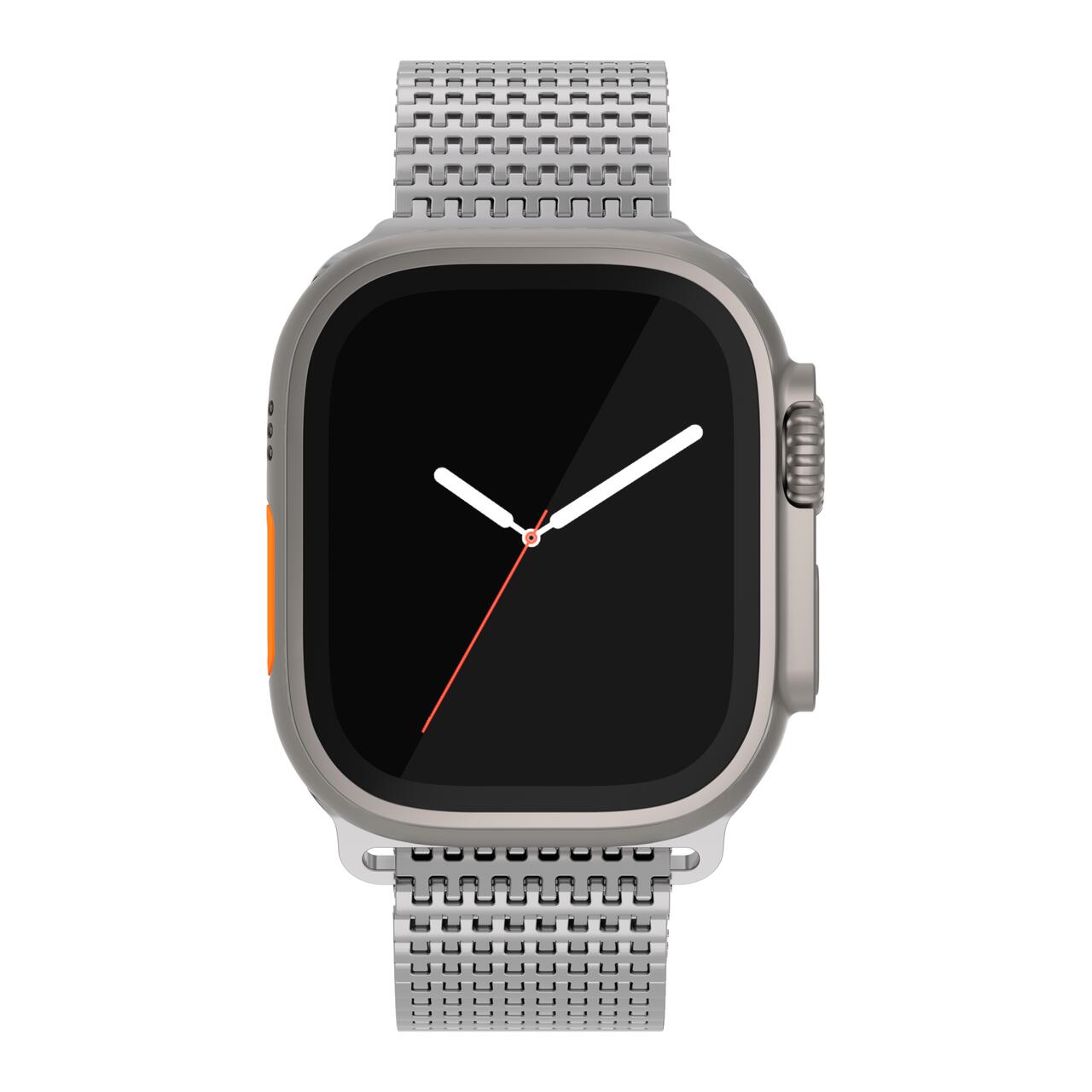 Curea metalica MESH NEXT ONE pentru Apple Watch 44/45/49 mm, Argintiu - iSTYLE RO