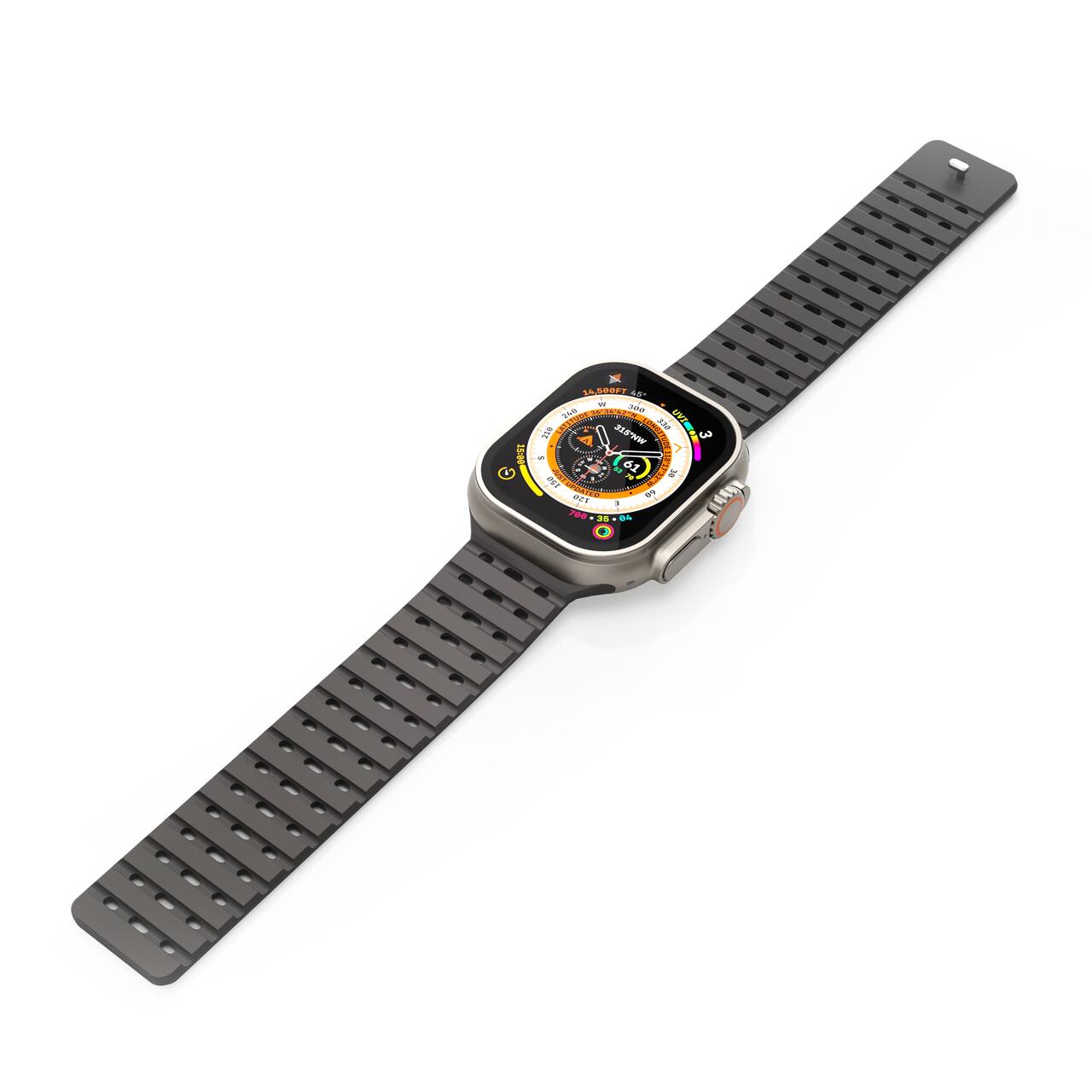 Curea NEXT ONE pentru Apple Watch 46/49 mm, Silicon, Negru - iSTYLE RO