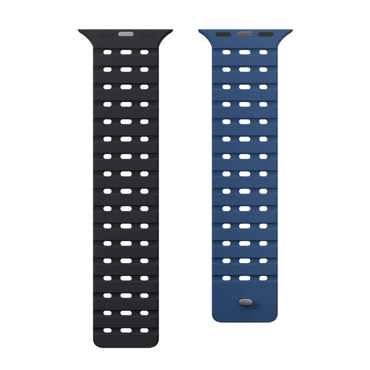 Curea NEXT ONE pentru Apple Watch 46/49 mm, Silicon, Albastru - iSTYLE RO
