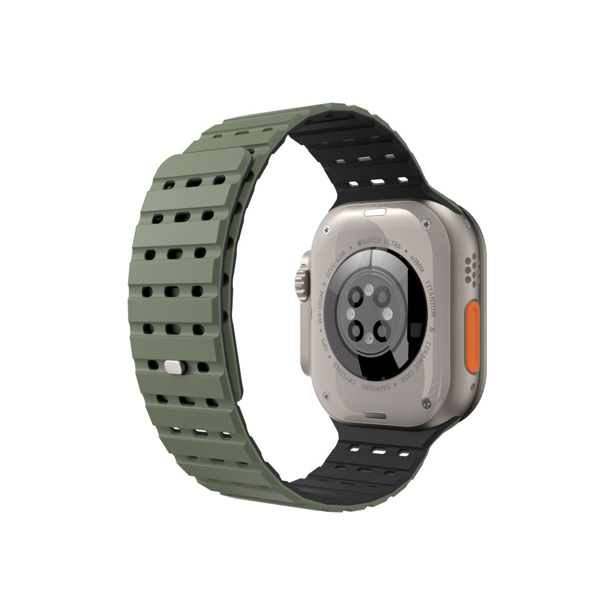 Curea NEXT ONE pentru Apple Watch 46/49 mm, Silicon, Verde - iSTYLE RO