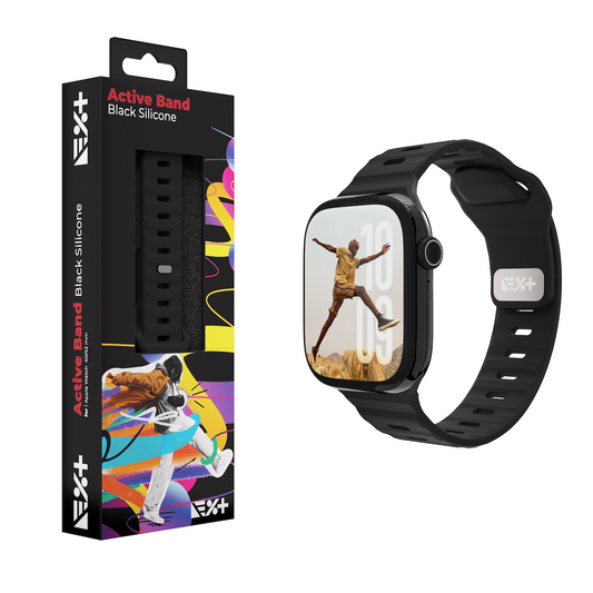 Curea NEXT ONE ACTIVE pentru Apple Watch 40/42mm, Silicon, Negru - iSTYLE RO