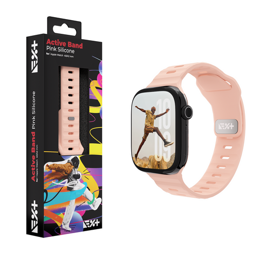 Curea NEXT ONE ACTIVE pentru Apple Watch 40/42mm, Silicon, Roz - iSTYLE RO
