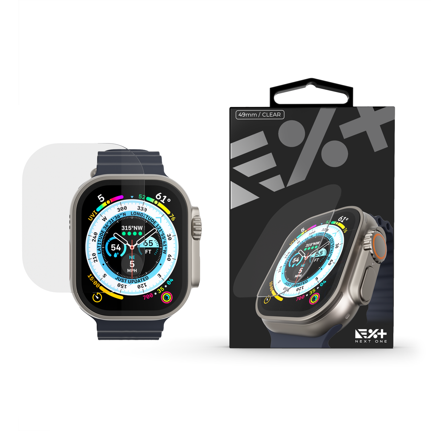 Folie de protectie NEXT ONE pentru Apple Watch Ultra 49mm - iSTYLE RO