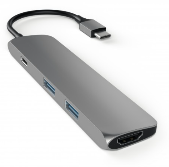 Adaptor Satechi Type-C MultiPort Adapter Slim (Space Gray) - iSTYLE RO