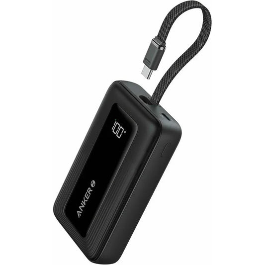 Baterie externa Anker 20.000 mAh 30W, cablu USB-C, Negru