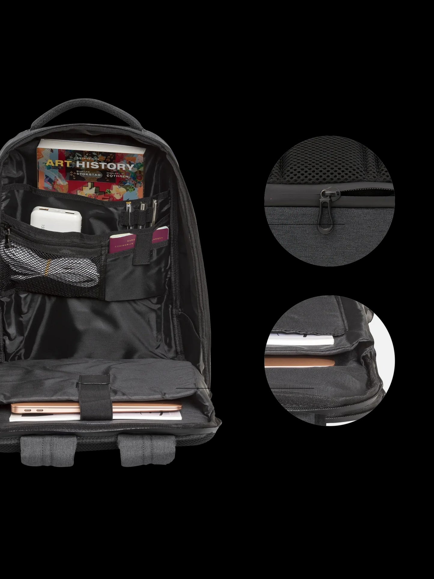Rucsac dbramante1928 Charlottenborg Recycled Backpack 16" Charcoal