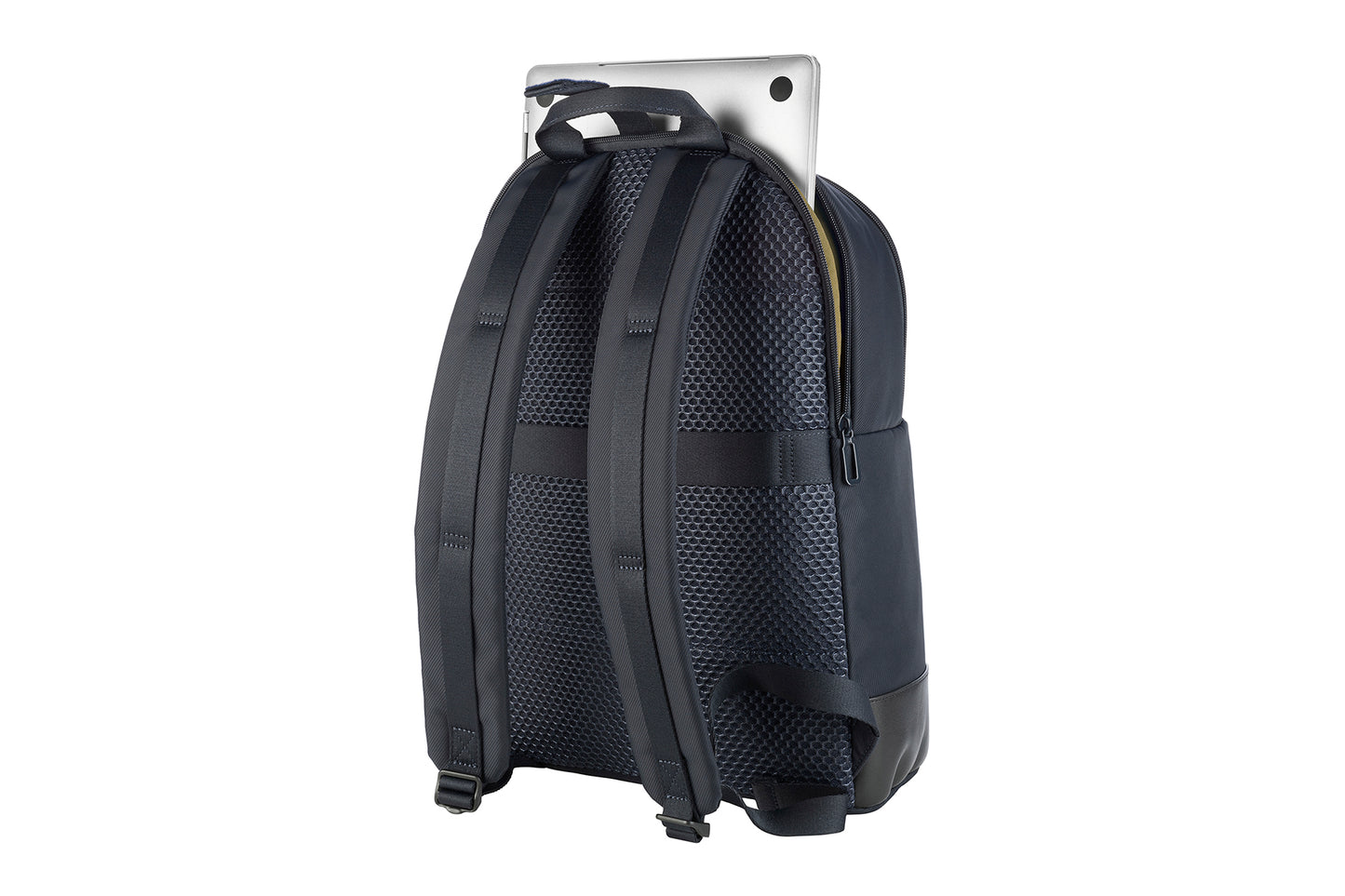 Rucsac Tucano cu elemente de piele, 16", Bleumarin/Negru - iSTYLE RO