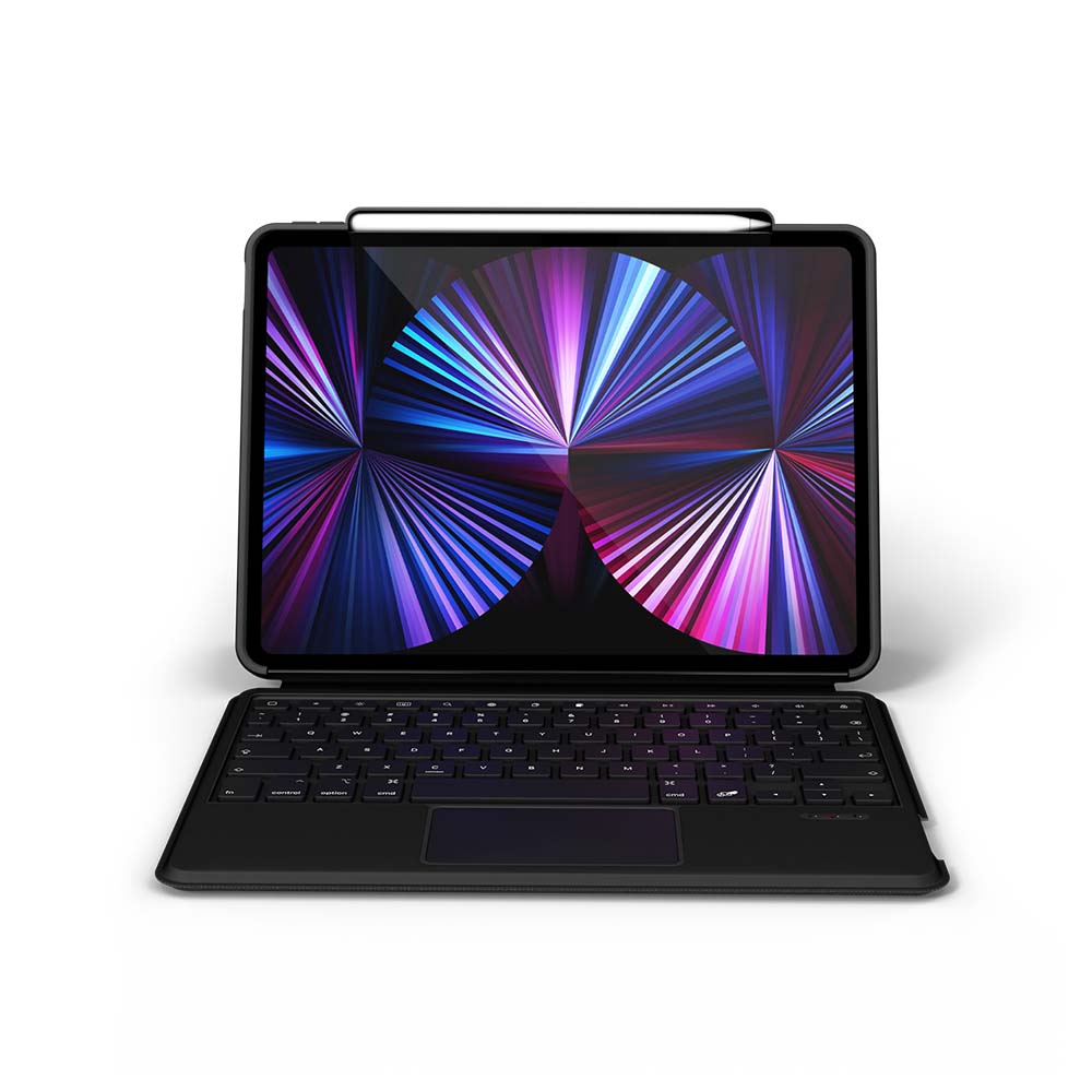 Husa cu tastatura Epico pentru iPad Pro 12,9" (2021), Negru - iSTYLE RO