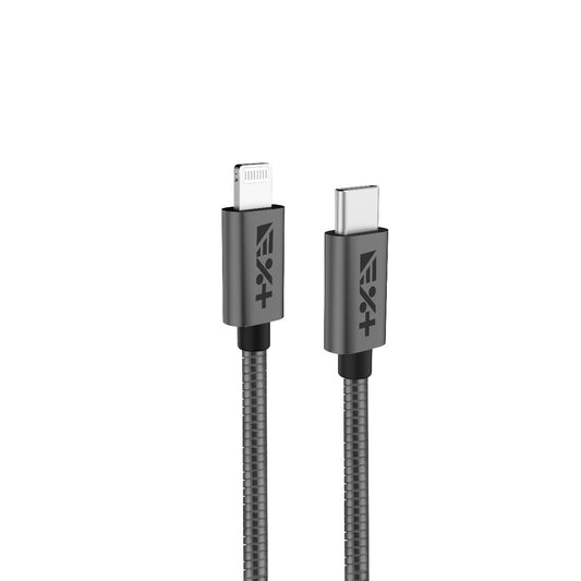 Cablu de date NEXT ONE USB-C - Lightning, Metalic, Space Grey (1,2m) - iSTYLE RO