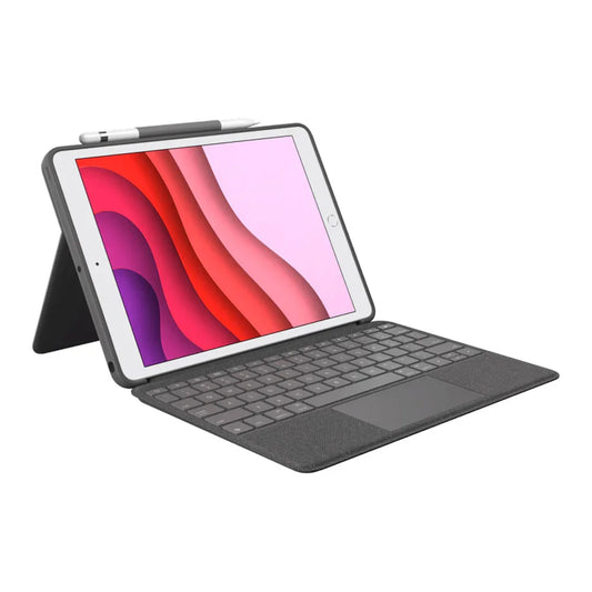Husa cu tastatura Logitech Combo Touch pentru iPad 10.2" (gen 7,8,9), Carbon Black - iSTYLE RO