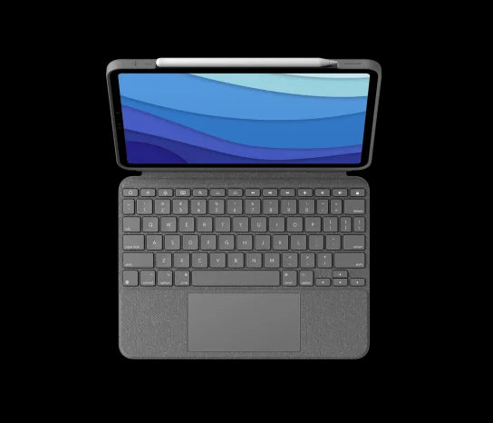 Husa Logitech Combo Touch cu tastatura si trackpad detasabile pentru iPad Pro 11" gen 1-4, US, Gri - iSTYLE RO