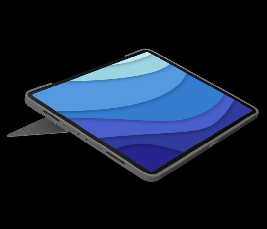 Husa Logitech Combo Touch cu tastatura si trackpad detasabile pentru iPad Pro 12,9" Gen 5 si 6, US, Gri Nisip - iSTYLE RO