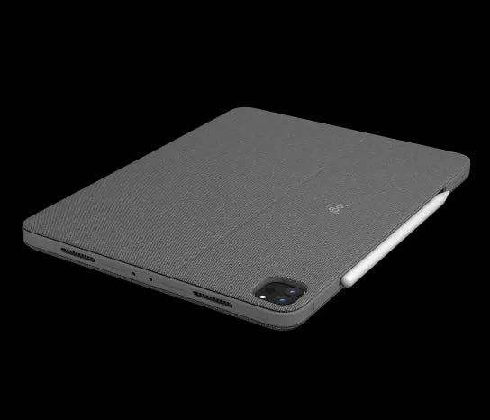 Husa Logitech Combo Touch cu tastatura si trackpad detasabile pentru iPad Pro 12,9" Gen 5 si 6, US, Gri Nisip - iSTYLE RO