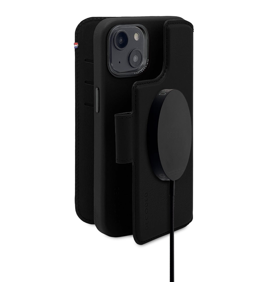 Husa de protectie Decoded cu portofel pentru iPhone 14 Plus, Piele, Negru - iSTYLE RO