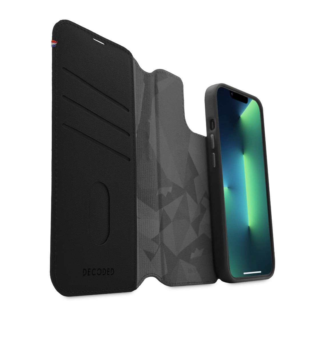 Husa de protectie Decoded cu portofel pentru iPhone 14 Plus, Piele, Negru - iSTYLE RO