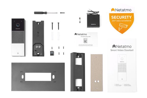 Sonerie usa Netatmo Smart Video Doorbell, Full HD, Weatherproof, LED infrarosu, WiFi, Negru/Argintiu - iSTYLE RO