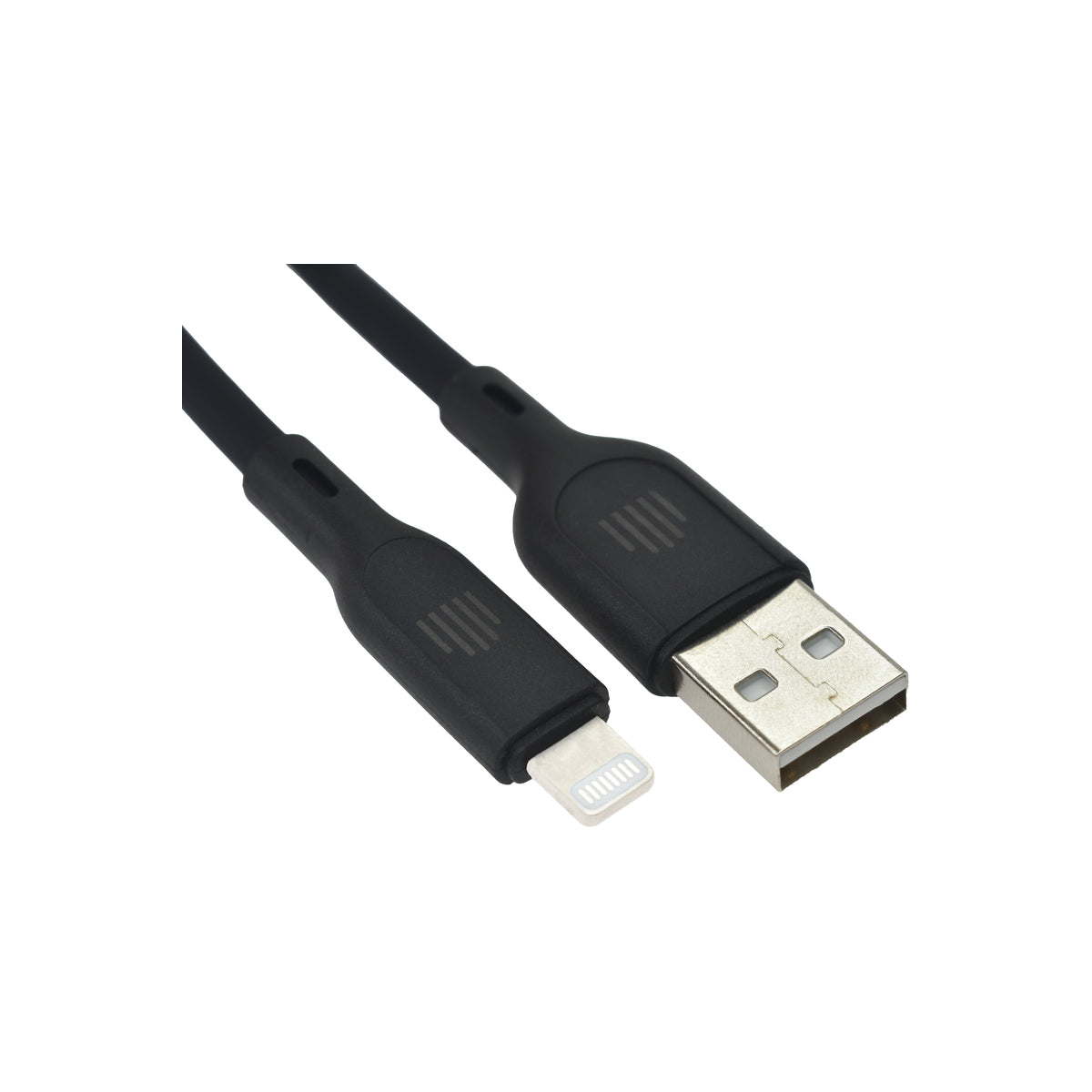 Cablu de date Dviced USB-A la Lightning silicon 1.25m, Negru - iSTYLE RO