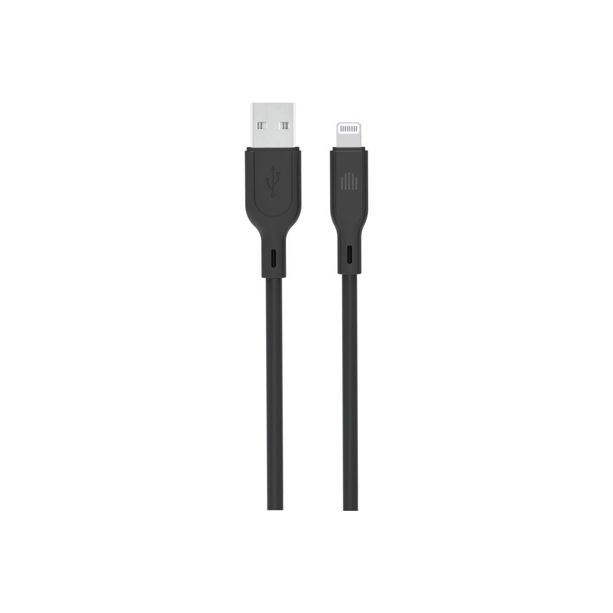 Cablu de date Dviced USB-A la Lightning silicon 1.25m, Negru - iSTYLE RO
