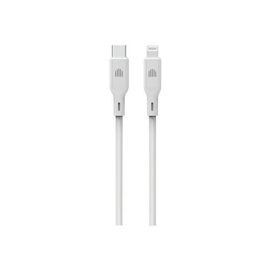 Cablu de date Dviced USB-C la Lightning silicon 1.25m, Alb - iSTYLE RO