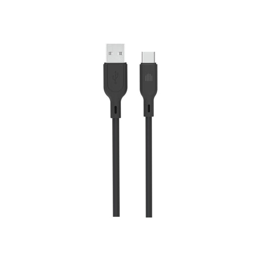 Cablu de date Dviced USB-A la USB-C silicon 1.25m, Negru - iSTYLE RO