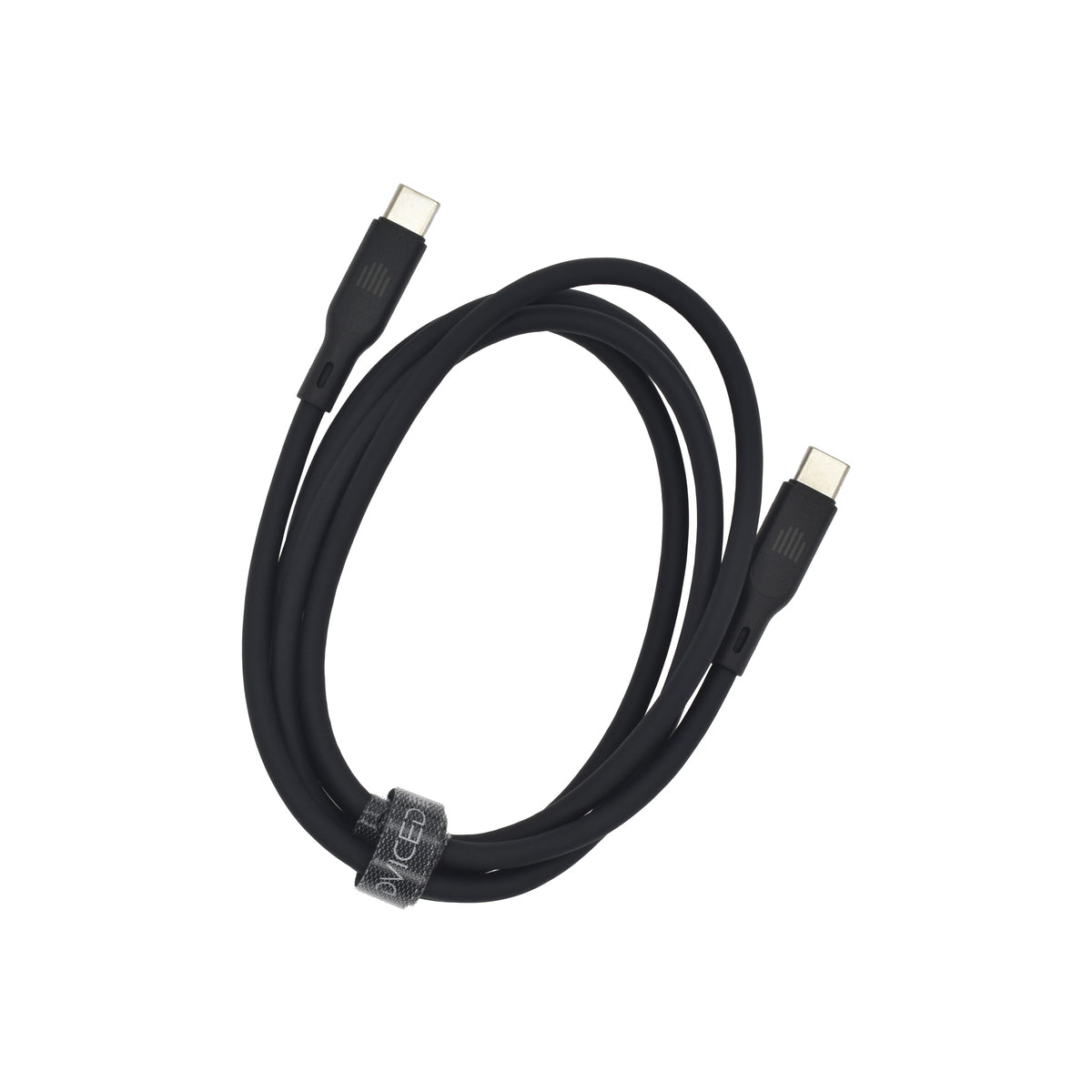 Cablu de date Dviced USB-C la USB-C silicon 1.25m, Negru - iSTYLE RO