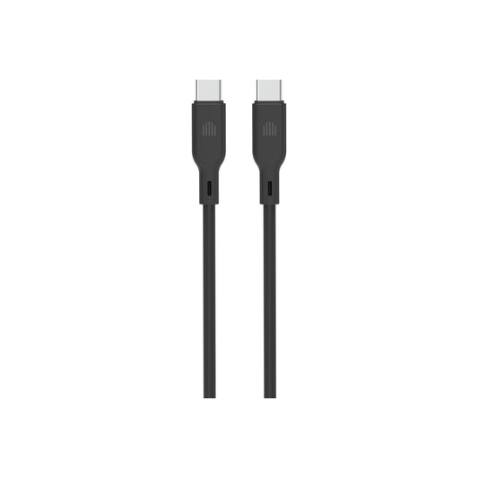 Cablu de date Dviced USB-C la USB-C silicon 1.25m, Negru - iSTYLE RO