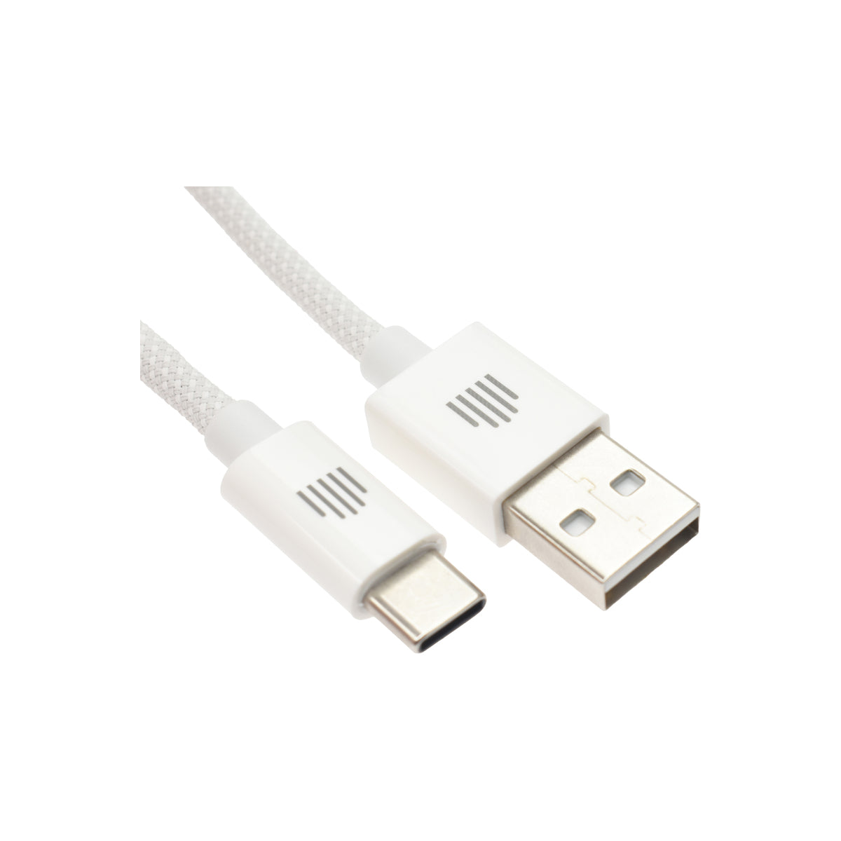 Cablu de date Dviced USB-A la USB-C Nylon Textile 1.25m, Alb - iSTYLE RO