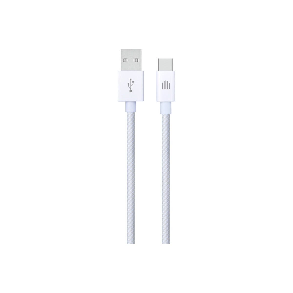 Cablu de date Dviced USB-A la USB-C Nylon Textile 1.25m, Alb - iSTYLE RO