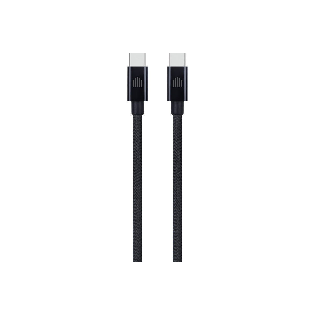 Cablu de date Dviced USB-C la USB-C Nylon Textile 0.25m, Negru - iSTYLE RO