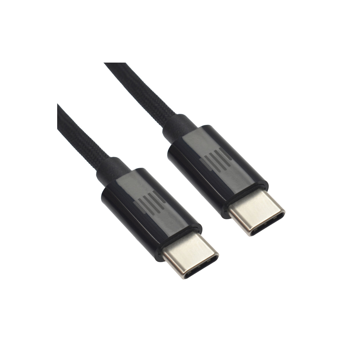 Cablu de date Dviced USB-C la USB-C Nylon Textile 1.25m, Negru - iSTYLE RO