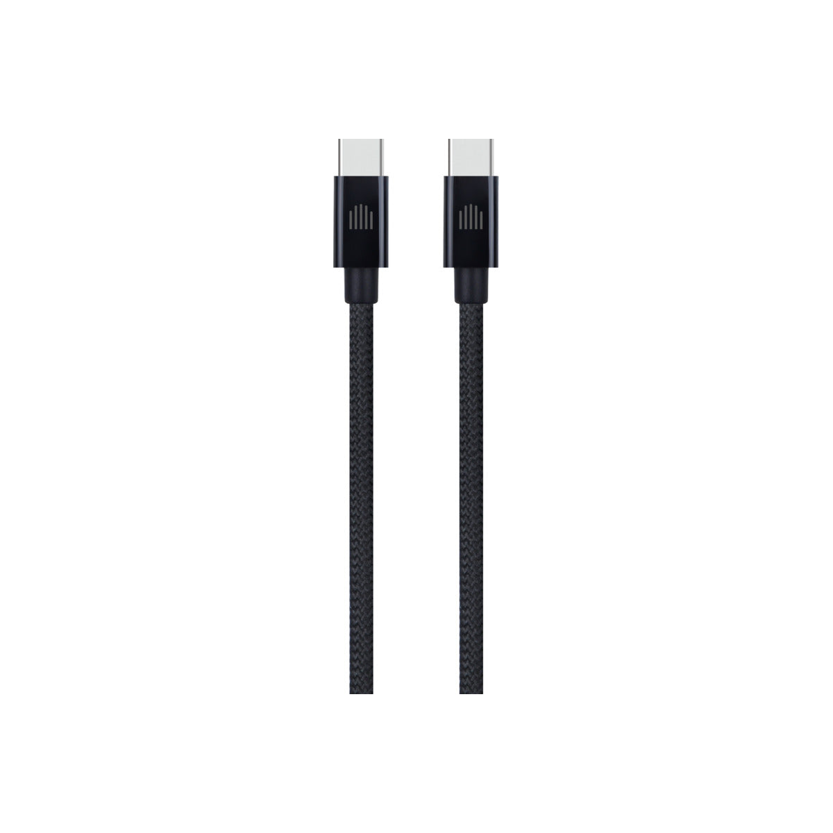 Cablu de date Dviced USB-C la USB-C Nylon Textile 1.25m, Negru - iSTYLE RO