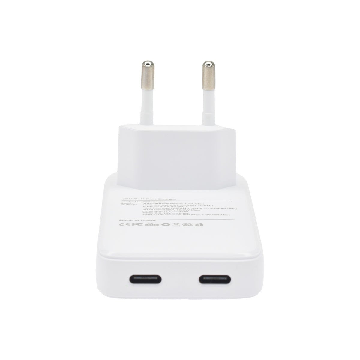 Adaptor priza Dviced 45W GaN 2 USB-C EU - Alb - iSTYLE RO