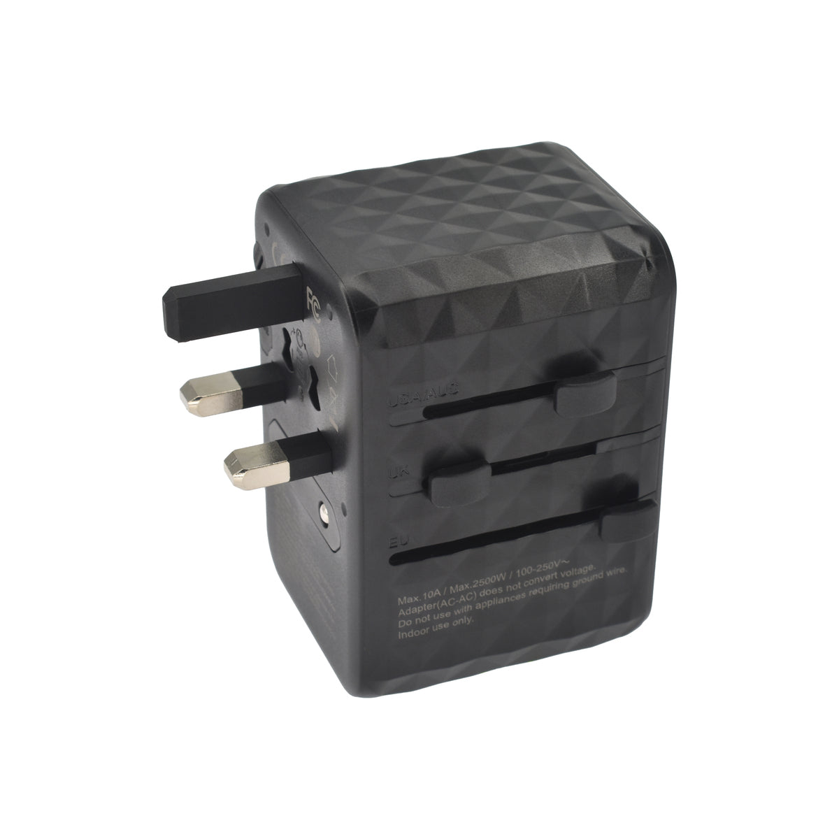 Adaptor incarcator universal priza de calatorie Dviced 65W GaN - Negru - iSTYLE RO