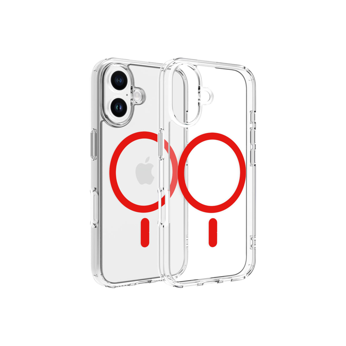 Husa de protectie Dviced cu Magsafe pentru iPhone 16, Rosu Transparent - iSTYLE RO