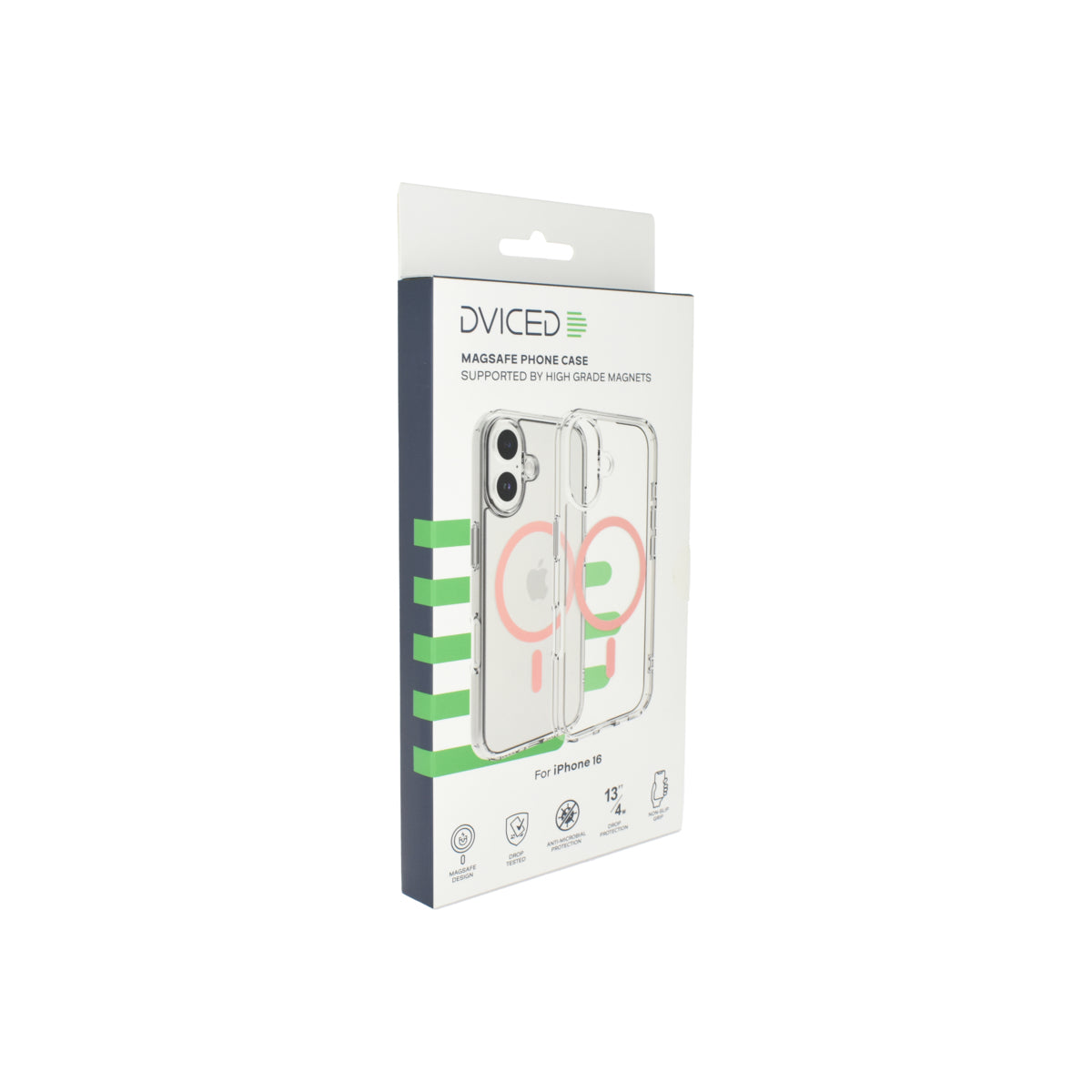 Husa de protectie Dviced cu Magsafe pentru iPhone 16, Roz Transparent - iSTYLE RO