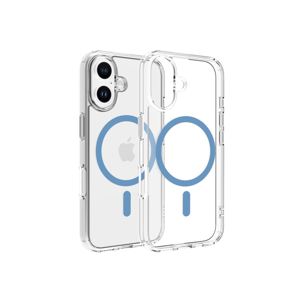 Husa de protectie Dviced cu Magsafe pentru iPhone 16, Albastru Transparent - iSTYLE RO