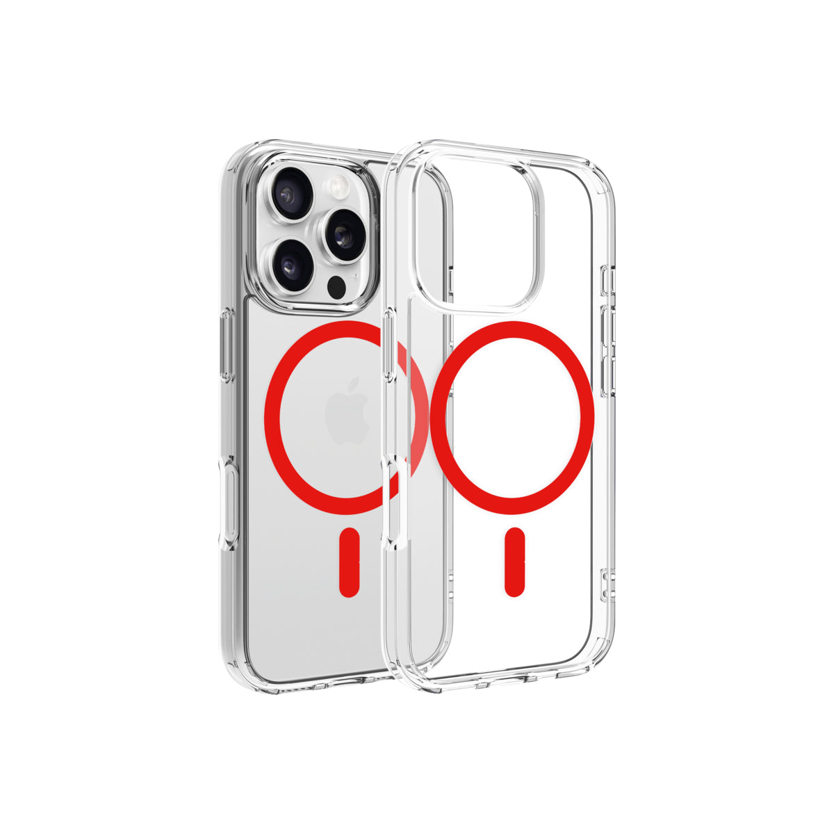 Husa de protectie Dviced cu Magsafe pentru iPhone 16 Pro, Rosu Transparent - iSTYLE RO